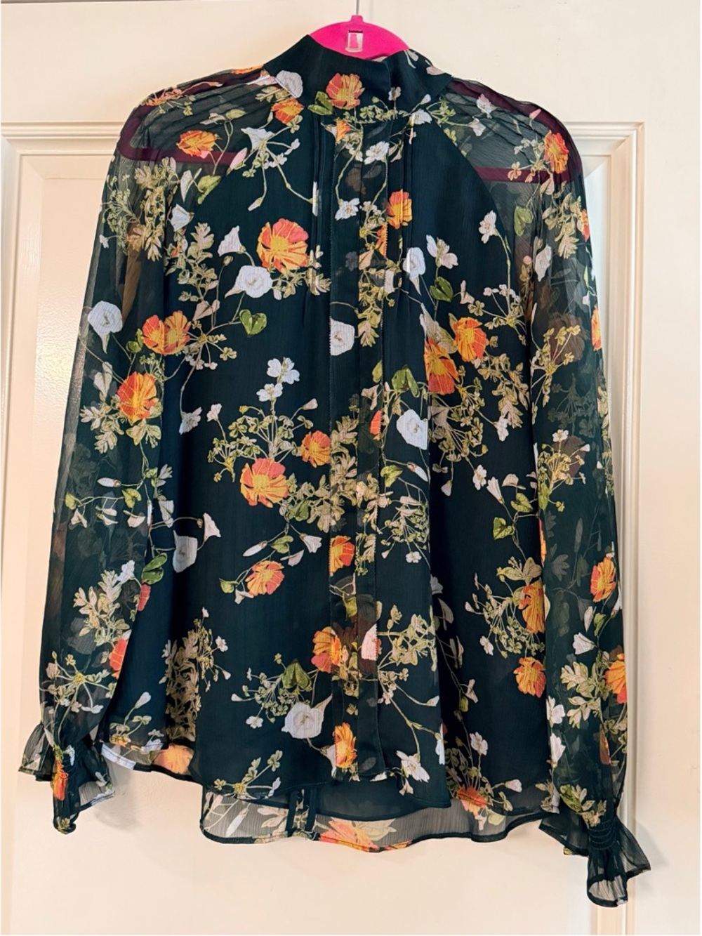 Lauren Ralph Lauren Floral Blouse with Green Accents